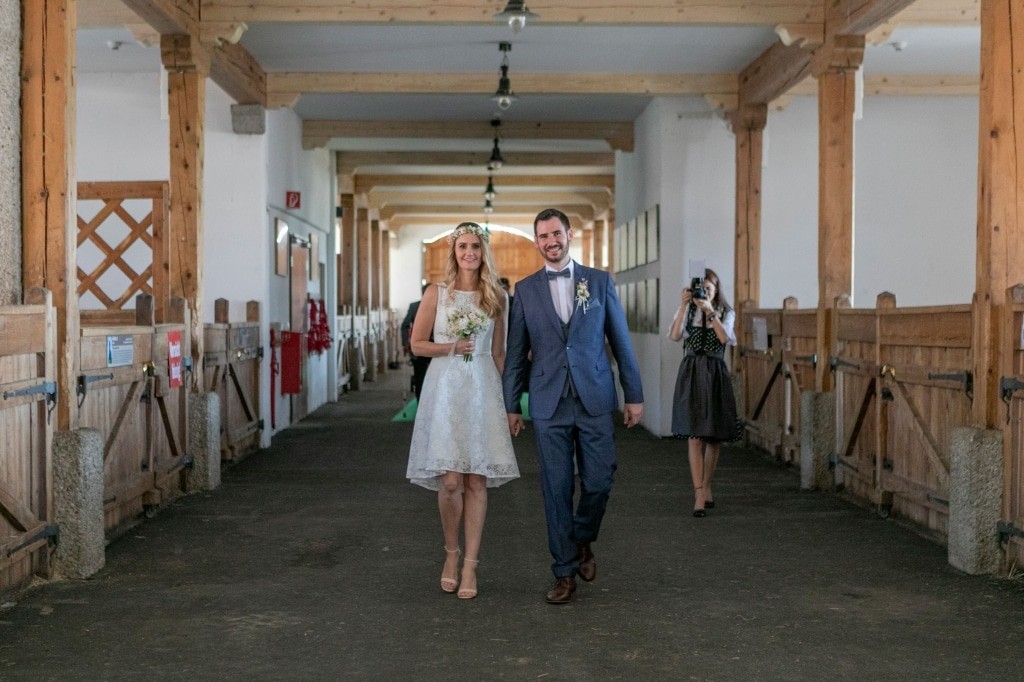 An intimate wedding ceremony in our Hauptstallgasse