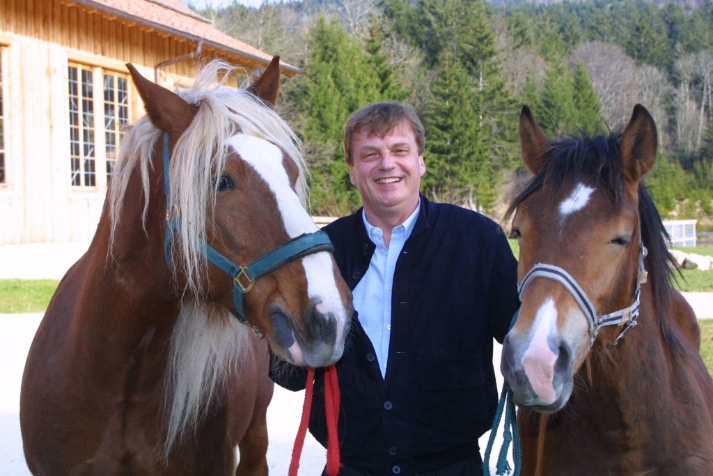 Michael Aufhauser mit Pferden